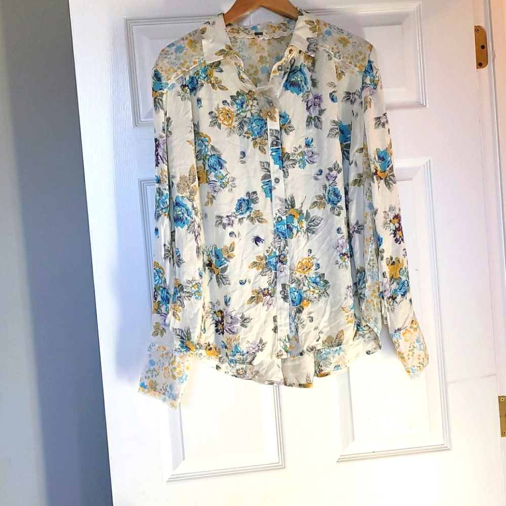 Free People Floral light Shirt/Blouse